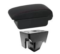 Automobile Arm Rest for VW for TERA 2025 Leather Arm Rest Center Car Armrest Interior Modification Box Console Storage USB Car Armrests(C1 Red Line)