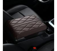 Automobile Armrest Box Pad for Land Rover Range Rover Sport/Vogue 2023 2024, Universal Pu Leather Center Console Covers, Memory Foam Arm Rest Cushion Suitable,Brown-Small