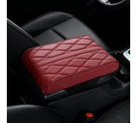 Automobile Armrest Box Pad for Land Rover Range Rover Sport/Vogue 2023 2024, Universal Pu Leather Center Console Covers, Memory Foam Arm Rest Cushion Suitable,Red-Large