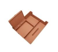 Automobile Armrest Covers For A&udi A6L C8 A7 4K 2019-2024 Car Silicone Storage Box Central Armrest In-car Pad Auto Accessories NOLONGNRDX(Brown)