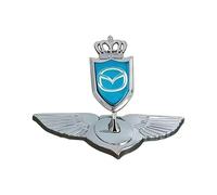 Automobile Bonnet Emblem Compatible with Mazda3 2020 2021 2022 2023 2024 2025, Car Hood Sticker, Front Cover Decoration, Styling Piece, Exterior Accessories,Blue