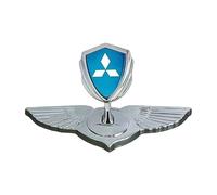 Automobile Bonnet Emblem Compatible with Mitsubishi Eclipse Cross 2018 2019 2020 2021 2022 2023 2024 2025, Car Hood Sticker, Front Cover Decoration, Styling Piece, Exterior Accessories,Blue
