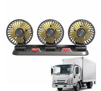 Automobile Cooling Fan, Three-Head Car Cooling Fan, 2 Speeds, USB/12V/24V Air, Silent for SUVs, Cars, ATVs, Trucks, Buses, Tents, Cruise Ships