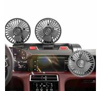 Automobile Cooling Fan | Three-Head Fan for Trucks | USB/12V/24V, 2 Speeds, Car Silent for Truck Car SUV RV Cruise Ship Tent Auto Vehicles