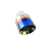 Automobile Exhaust Tailpipe，Car Tail Pipe Car End Tip Interface 51mm Slant Oval Outlet 102mm Universal Stainless Steel Auto Muffler(Blue)
