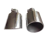Automobile Exhaust Tailpipe Ellipse Stainless Steel Vehicle Refitting Universal General Muffler Tail Throat Pipe(45MM IN -105MM OUT)