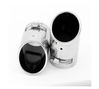 Automobile Exhaust Tailpipe For VW For Passat For CC B6 3C For EOS 52-73mm Car Exhaust Muffler Tip Tail End Trim Chrome Rear Round Stainless Steel Pipe
