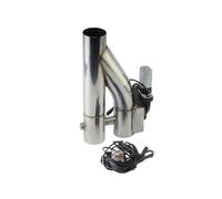 Automobile Exhaust Tailpipe Universal 2"/2.5''/3" Inch SS304 Type Y Pipe Adjustable Car EXHAUST E-cut Out With TWO Valve Electric By Switch Control Pipe(2.25inch)