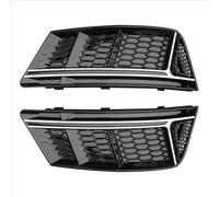 Automobile Fog Grille Compatible With A4 B9 Standard Bumper 2016 2017 2018 2019 Front Fog Lamp Cover Honeycomb Mesh Grilles Modification Parts Accessories