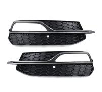 Automobile front grille Chrome/Black Car Front Lower Fog Light Grill Cover Fog Lamp Grille Frame For S3 A3 S-Line 2013-2017 8V3807682L Car front grille(A)