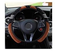 Automobile handlebar cover D Type Car Steering-wheel Cover Plush Keep Warm Steering Wheel Interior Accessories For Opel For Zafira(Brown)