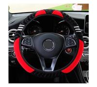 Automobile handlebar cover D Type Car Steering-wheel Cover Plush Keep Warm Steering Wheel Interior Accessories For Opel For Zafira(Red)