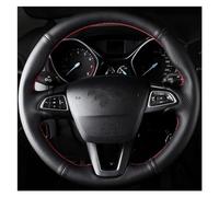 Automobile handlebar cover Microfiber Leather Car Accessories For For Focus 3 2015-2018 For Kuga 2016-2019 Steering Wheel Cover(White Thread)
