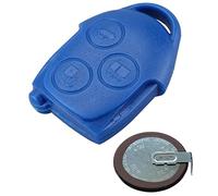Automobile Locksmith Repair Kit Compatible For Ford Transit Connect Mk7 3 Button Blue Remote Key Case & Battery VL2330