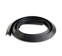 automobile mudguard Car External Wheel Eyebrow Rubber Anti Collision Strip Black 1.5m mudguard Extension Moulding Flares Trim Edge(Plain black)