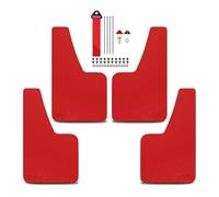 Automobile Mudguard Universal Splash Guards Molded Mudguard Car Carbon Fiber Effect Mud Flaps Towing Hook Decal Styling Accessories(Black)