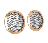 Automobile Speakers Grid Cover, Simple Installation Roof Cover of Iron and Aluminum Aluminum Libes for Home Cinema (Gold)
