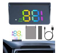 Automobile Speed Display - Windshield Projector for Dashboard Use | Digital Screen with Compass Altimeter Clock, Double Mode Trip Alarm, Smart Supplies for Car SUV Golf Cart Outdoor Driving