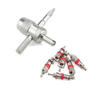 Automobile Tire Valve Core Removal Tool Set, Stainless Steel | Silver Finish, Reliable DIY Garage Use, for Car Owners and Mechanics, Keep Spares on Hand