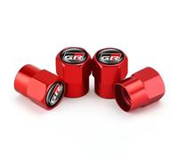 Automobile Valve,Tyre Valve Caps,Stem Dust Caps,for GR Sport Yaris 86 Corolla Camry Hilux Supra C-HR Highlander RAV4 Easy Grip Valve Stem,Beautiful And Durable Car Accessories,C-Red