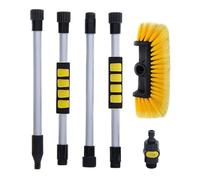 Automobile Washing Brush Kit - Telescopic Cleaning Pole, Extendable Car Wash Stick | Soft Bristle Truck Boat SUV Van Brushs, Long Handle Vehicle Cleanings Equipment, Detachable Head for Outdoor Use