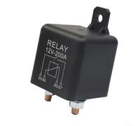 Automotive 12V 24V Car Starter Relay SPST 200A with Large Diameter Copper Columns and Heat Resistant Nylon Shell for Stable Performance (12V 4.8W)