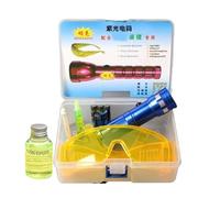 Automotive AC Leak Detector Kit With UV Flashlight - Fluorescent Dye Detection For Car Air Conditioning Systems With Protective Glasses, UV Oil Dye Leak Detection Kit