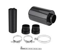 Automotive Air Intake Pipe 76mm 3" W/Intake Hose Cold Air Intake System Intake Hose Universal Carbon Fiber Induction Filter Box
