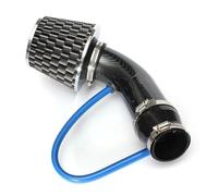 Automotive Air Intake Pipe 76mm High Flow Cold Air Intake Aluminum Pipe Turbo Induction Mushroom Head Filter For Car Racing Performance Upgrade(E)