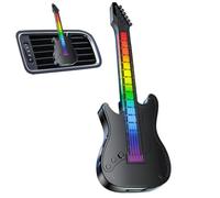 Automotive Aromatherapy Diffuser - Guitar Style Air Freshener for Car Air Vents, Rechargeable Design and Soft Ambient Lighting, Mounting Clip for Interior Fragrance Accessories