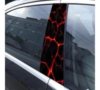 Automotive B-Pillar Decorative Sticker 3D Crack Design Waterproof Door Column Decal Self-Adhesive Car Exterior Modification Film (B)