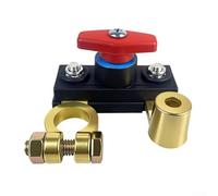 Automotive Battery Disconnect Switch, Knob-Type Power Off Isolator With Plastic + Zinc Alloy Construction, Black+Red 7.1x6.2x4.5cm