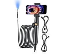 Automotive Borescope - 9 Inch Endoscope Camera, Industrial Snake Tube, Flexible Inspection Camera With LED Light | Visual Diagnostic Tool For Engine Block Maintenance, Drain Pipeline Analysis, HVAC