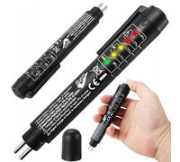Automotive Brake Fluid Tester Pen - 5-in-1 Detector for DOT3, DOT4, DOT5, ENV6, ENV4, 5-LED Moisture Analyzer, Universal Brake Fluid Oil Tester - Upgraded Version