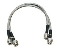 Automotive Brake Pipe 1Pair M10x1 Swivel Female AN3 Stainless Braided Universal Brake Hose Clutch Oil Line Tube Assy for Racing Cars ATV UTV Copper Coated Brake Pipe Tubing(Conv 40CM)