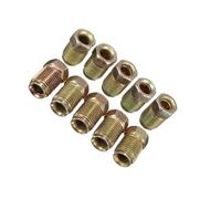 Automotive Brakes Hose Adapter 10mm Fitting Enhanced Fluid Dynamics Metal Connector Suitable for 3/16 Inch Brake Tubes Quick Install Brakes Pipe Fitting