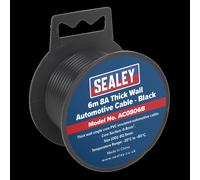 Sealey Automotive Cable 8amp Black 2.5mm 6m