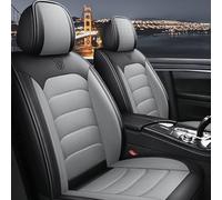 Automotive Car Seat Covers Full Set for Hyundai i30 Faux Leather Waterproof Seat Protectors Non-Slip Scratch-Resistant Breathable Cushion Covers Universal for Most UK Cars Gray