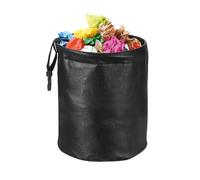 Automotive Car Trash Bin, Portable Waste Organizer, 0.9 Gallon Storage Bucket with Lid, Sturdy Fabric Material with Waterproof Lining, Vehicle Accessory with Multi-Function Design, Car Bin