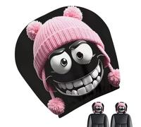 Automotive Chair Headrest Case - Gothic Aesthetic Cushion Shield, Spooky Shadow Character Graphics | Truck Coupe Transport Autumn Holiday Automotive Travel Excursions Household Routine Travel