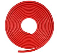 Automotive Chrome Trim Strips Car Door Edge Protector Without Adhesive, 16Ft/5M Yellow Protector For Sedans, SUVs, Trucks, Red, 10x17mm Grip 3~6mm