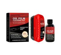 Automotive Cleaning Solution, Windshield Oil Film Remover, Gentle Long Lasting Polishing, Supporting Clear Glass Function, Universal Cleaner Set, Ergonomic Application Feature for Interior Leather