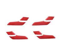 Automotive Components ABS Carbon Fiber Matte Black Orange Car Inner Door Pull Handle Cover Trim Sticker For Maverick 2022 Interior Accessories(Red)