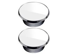 Automotive Convex Mirror - double Pack Panoramic Rear View Disc, Rotating Vacuum Mount Design | Transparent Blind Area Visibility System, Highway Lane Change Driving Safety, Boost Safety