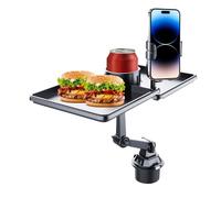 Automotive Cup Holder Tray - Premium , Multifunctional Car | Adjustable Swivel Function with Secure Phone Holder, Practical Dining Table for Travel Walks