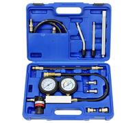 Automotive Cylinder Leak Down Tester Engine Compression Dual Gauge Leakdown Detector Tool Set Compatible With Various Engine Models(Blue)