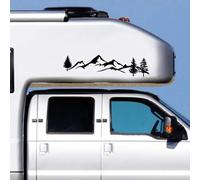 Automotive Decal Body Hood Bumper Sport Badge Sticker Car Decals Sticker 2 Pack Mountain Forest Graphic Decal-Car Vinyl Stickers for Car/Truck/SUV/, Universal Scratch Hidden Car Stickers (White, 78 in