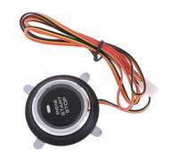 Automotive Engine Switch Push Button Starter With Compact Panel Fit Form Four Mounting Tabs Secure Window Multicolor Wired Wire