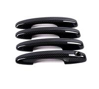 Automotive exterior door handle For Ford for Focus 2019 2020 Black Exterior Side Door Handle Cover Moulding for Chrome Trim Frame Bezel With 2 for Smart for Hole(2)