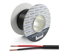Automotive FLAT Twin 2 Core Cable 12v 24v Thin Wall Wire (16.5 AMP Rated 1mm² 18 AWG) 10/30/50/100 Metre (30M Roll)